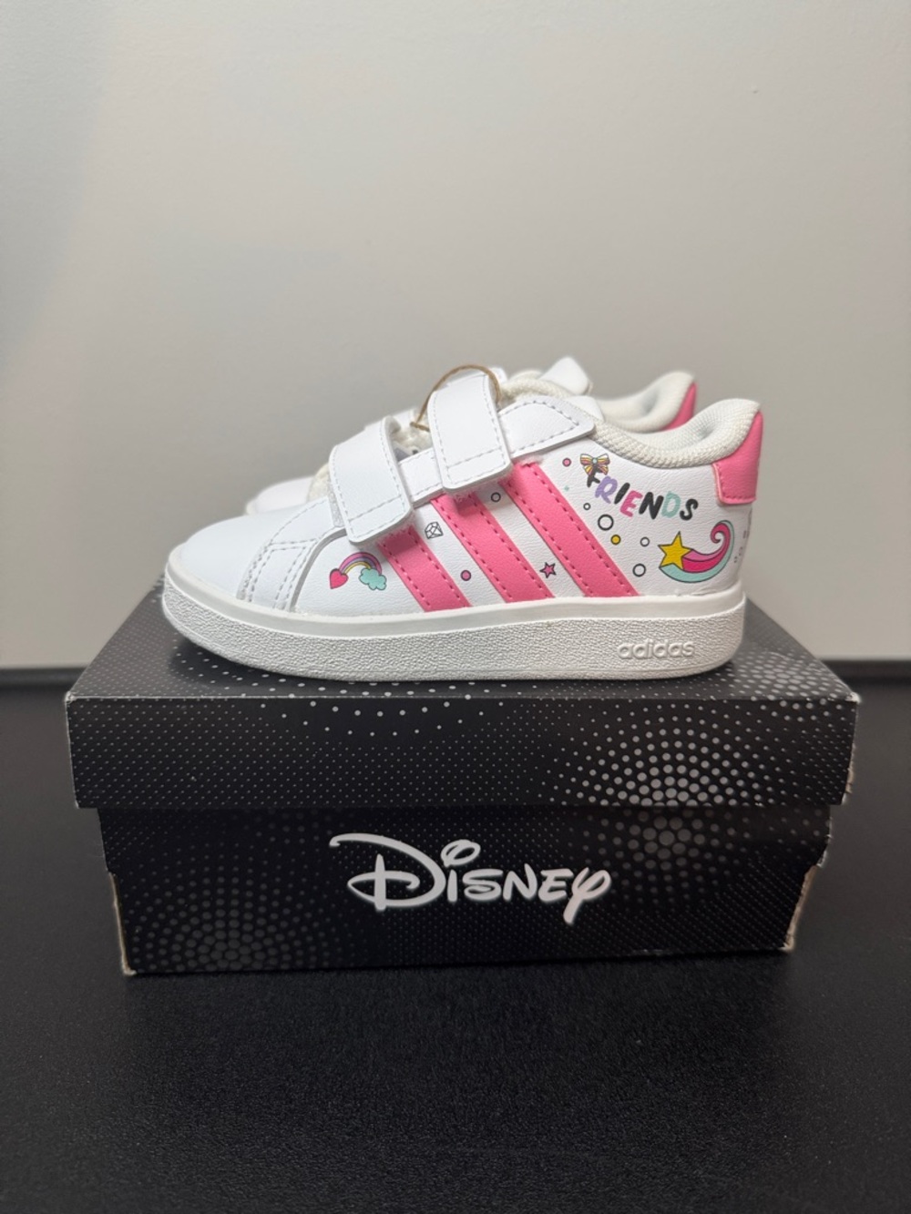 Adidas Disney Minnie Friends Velcro Grand Court Sneakers Toddler Size 6K New NIB